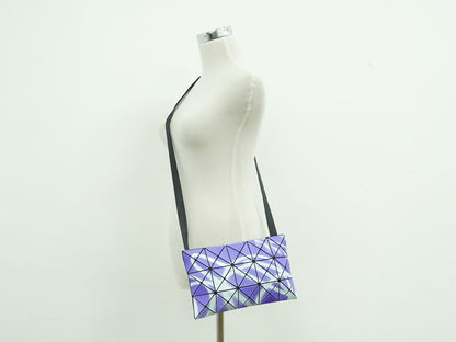 BAOBAO ISSEY MIYAKE ショルダーバッグ パープル ライトブルー ブラック BB91-AG841-71