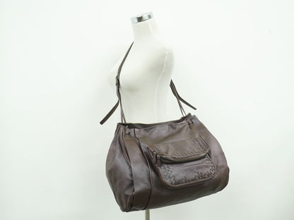 BOTTEGA VENETA イントレチャート ショルダーバッグ ブラウン 248522