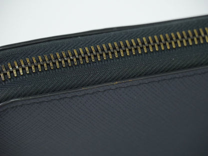 PRADA サフィアーノ レザー 長財布 ネイビー