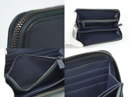 PRADA サフィアーノ レザー 長財布 ネイビー
