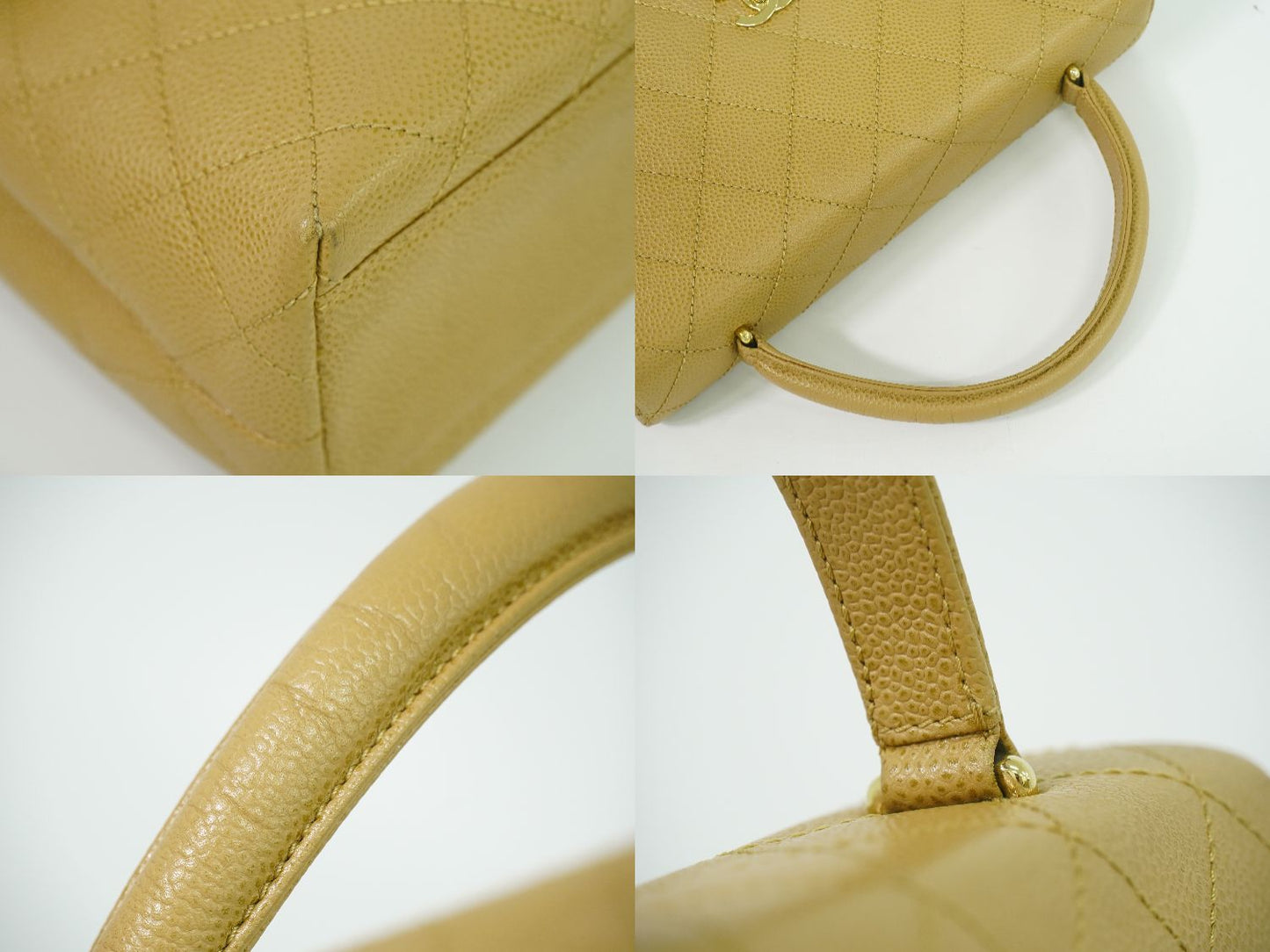 CHANEL ココマーク マトラッセ ハンドバッグ ベージュ