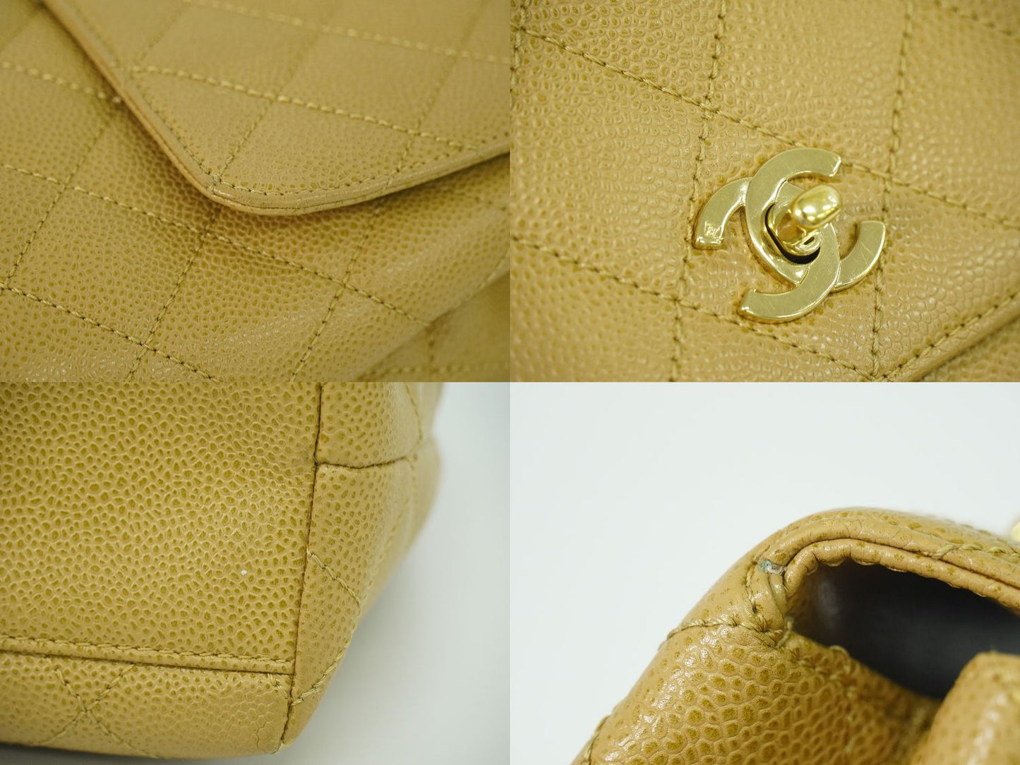 CHANEL ココマーク マトラッセ ハンドバッグ ベージュ