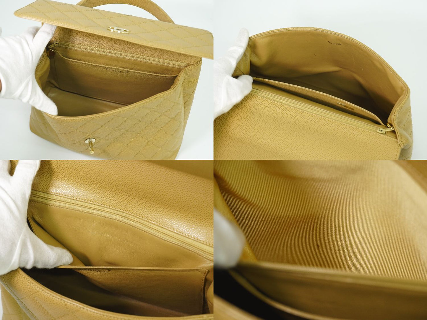 CHANEL ココマーク マトラッセ ハンドバッグ ベージュ