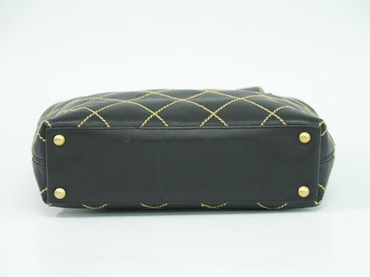 CHANEL ワイルドステッチ ココマーク トートバッグ ブラック