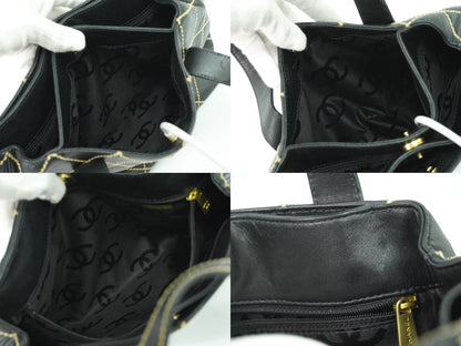 CHANEL ワイルドステッチ ココマーク トートバッグ ブラック