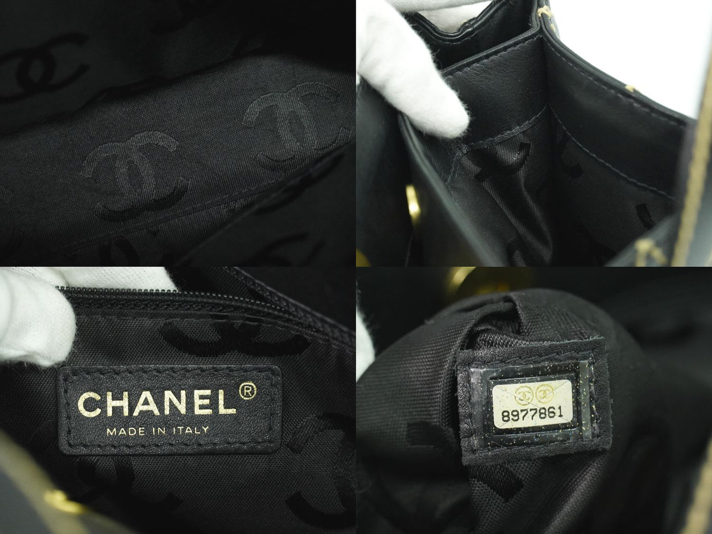 CHANEL ワイルドステッチ ココマーク トートバッグ ブラック