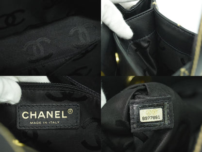 CHANEL ワイルドステッチ ココマーク トートバッグ ブラック