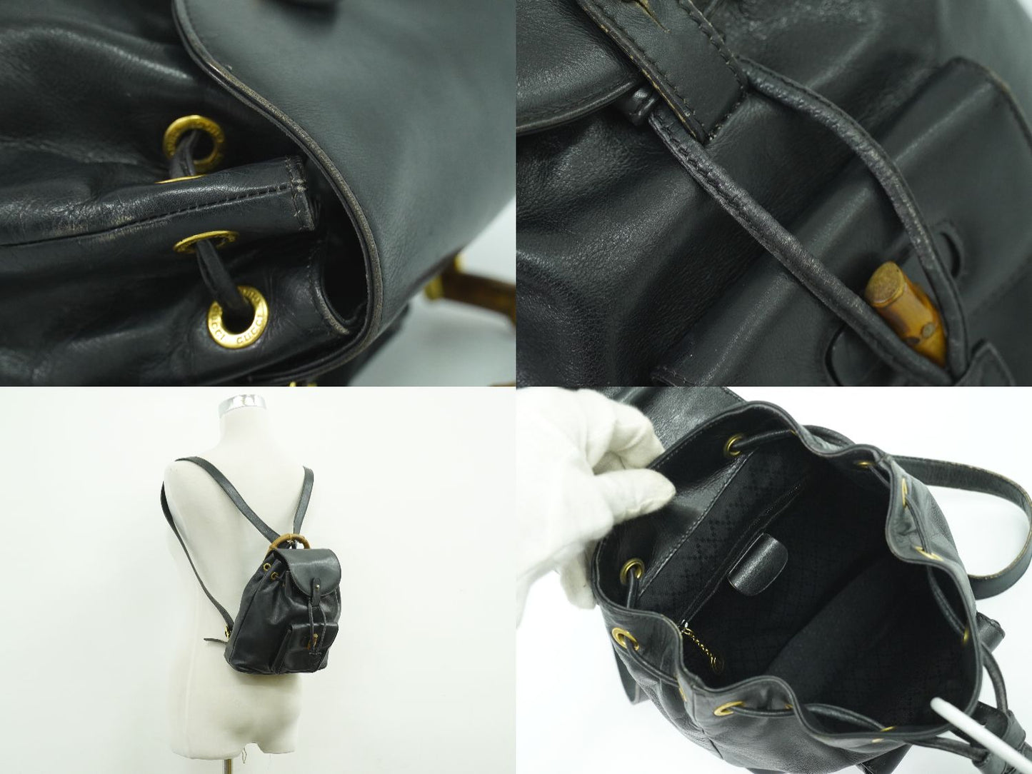 GUCCI バンブー リュックサック ブラック