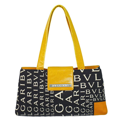 BVLGARI ロゴマニア ショルダーバッグ ブラック オレンジ
