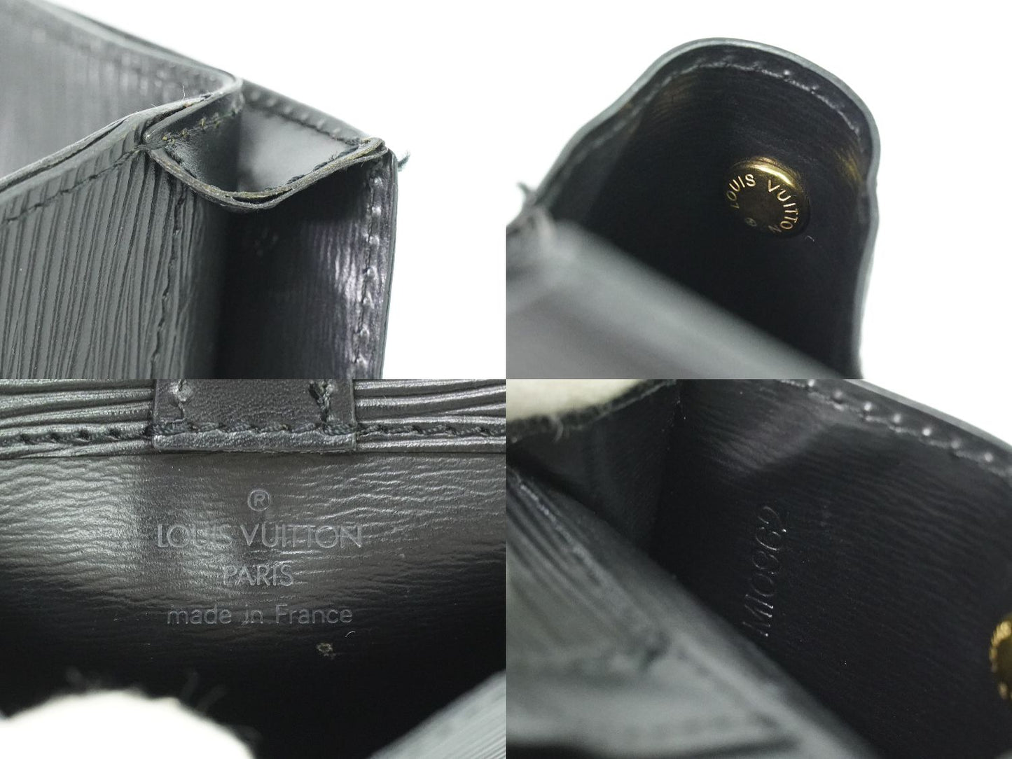 LOUIS VUITTON シャーウッド エピ レザー ポーチ ノワール M52902