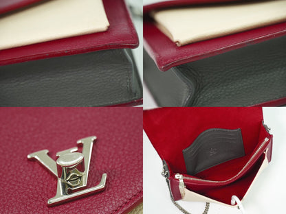 LOUIS VUITTON ポシェット ロックミー レザー ショルダーバッグ リドゥヴァン クレーム M63470