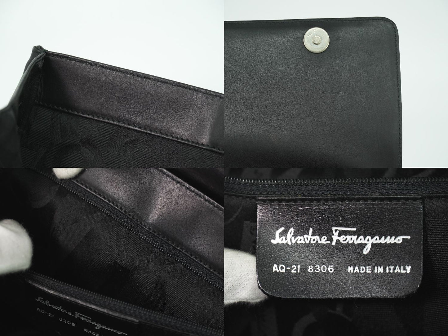 Salvatore Ferragamo ガンチーニ ショルダーバッグ ブラック