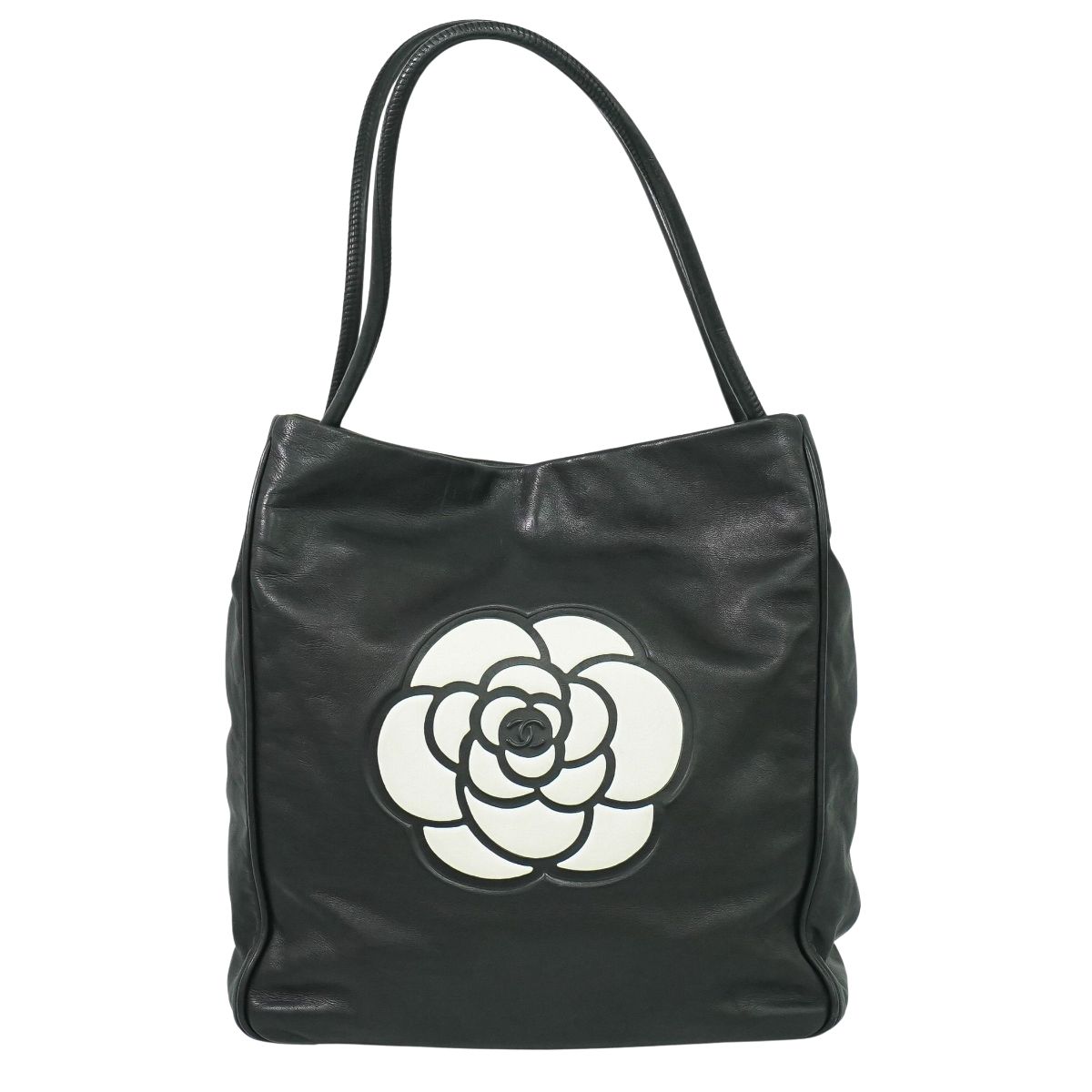 CHANEL カメリア ショルダーバッグ ブラック