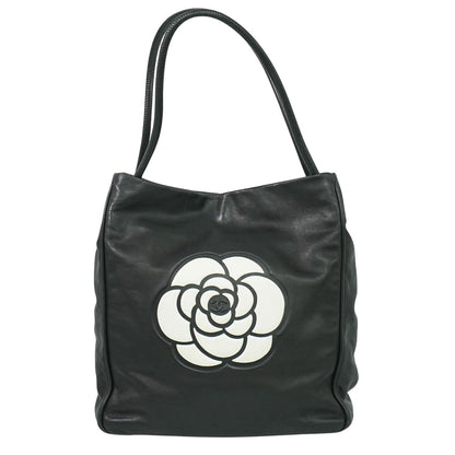 CHANEL カメリア ショルダーバッグ ブラック