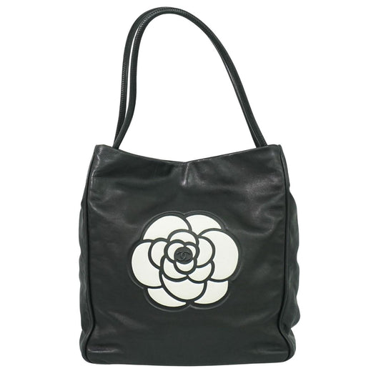 CHANEL カメリア ショルダーバッグ ブラック