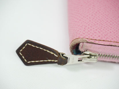 HERMES アザップ シルクイン ロング 長財布 ピンク