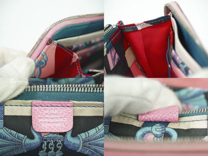 HERMES アザップ シルクイン ロング 長財布 ピンク