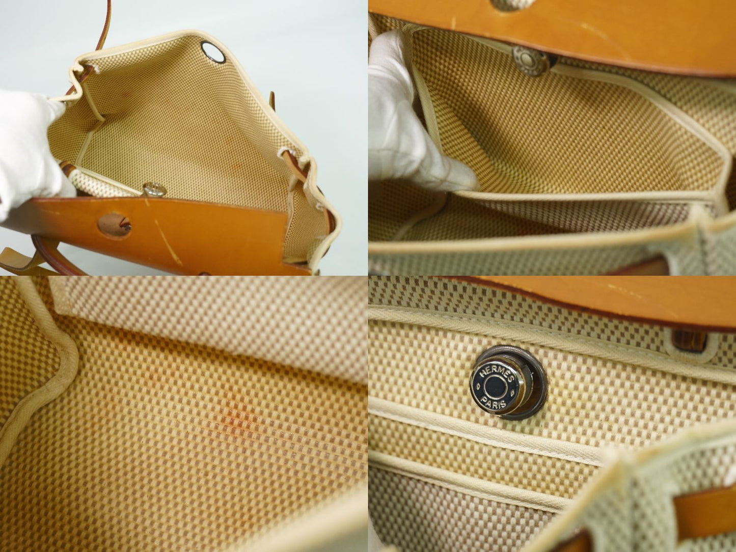 HERMES エールバッグ PM 2WAY ショルダーバッグ □F刻 2002年 ベージュ ブラウン