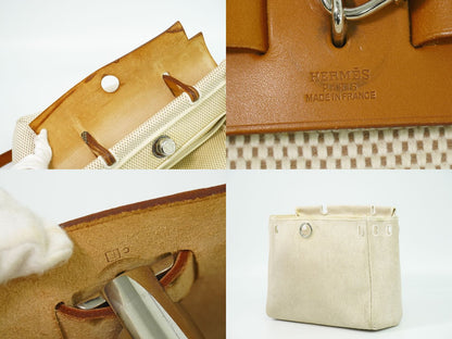 HERMES エールバッグ PM 2WAY ショルダーバッグ □F刻 2002年 ベージュ ブラウン