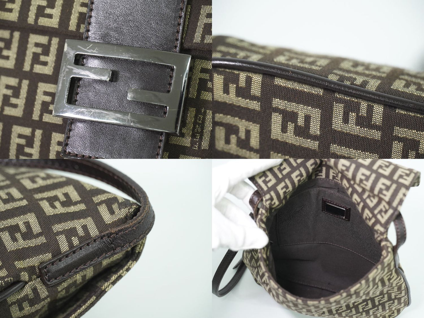 FENDI ズッキーノ ショルダーバッグ ブラウン 8BT075