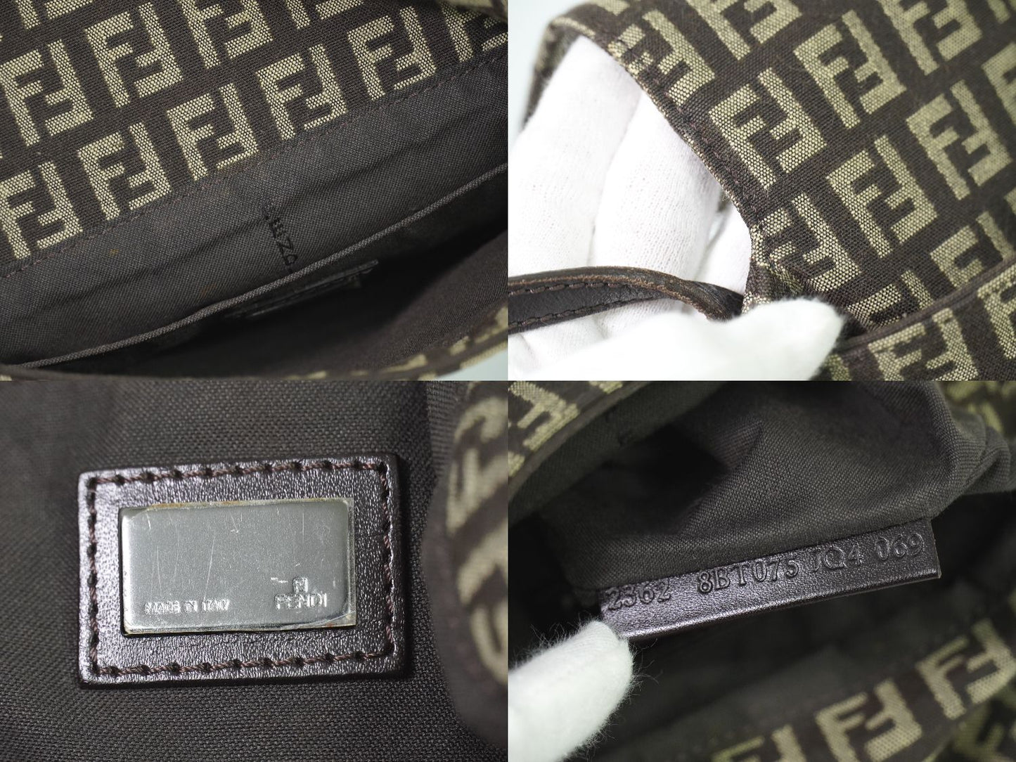 FENDI ズッキーノ ショルダーバッグ ブラウン 8BT075