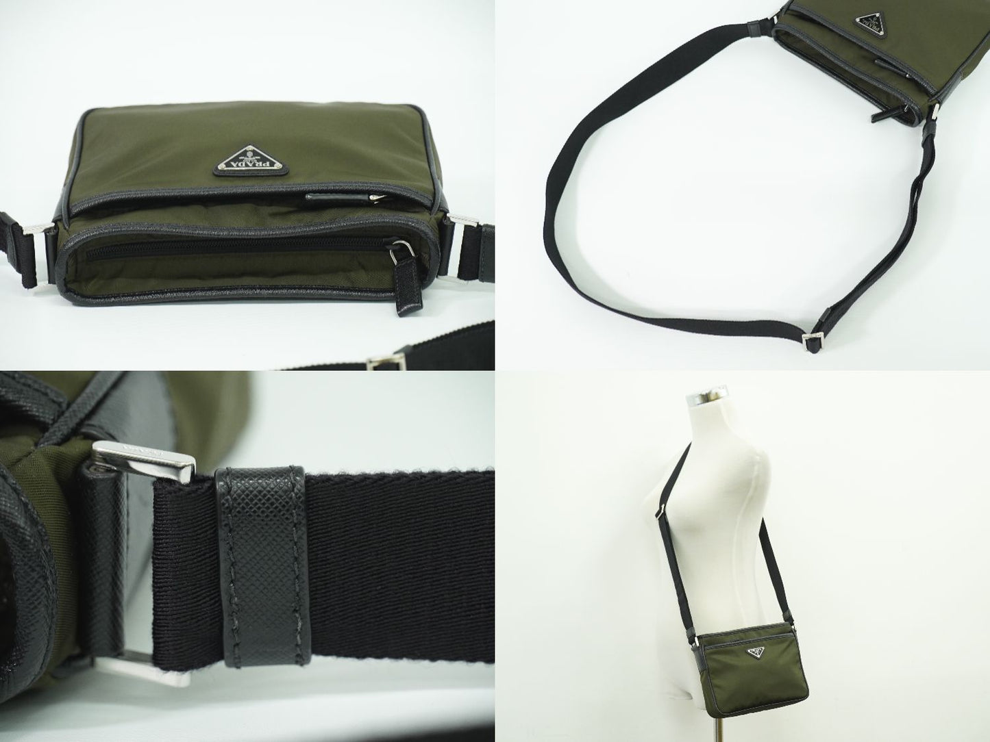 PRADA ショルダーバッグ カーキ