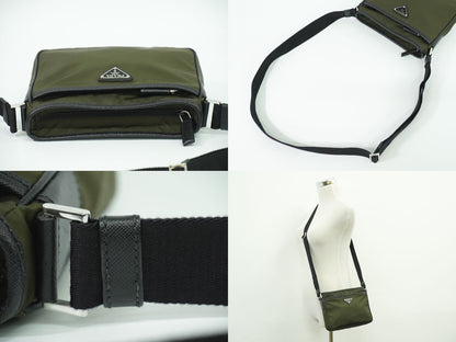 PRADA ショルダーバッグ カーキ