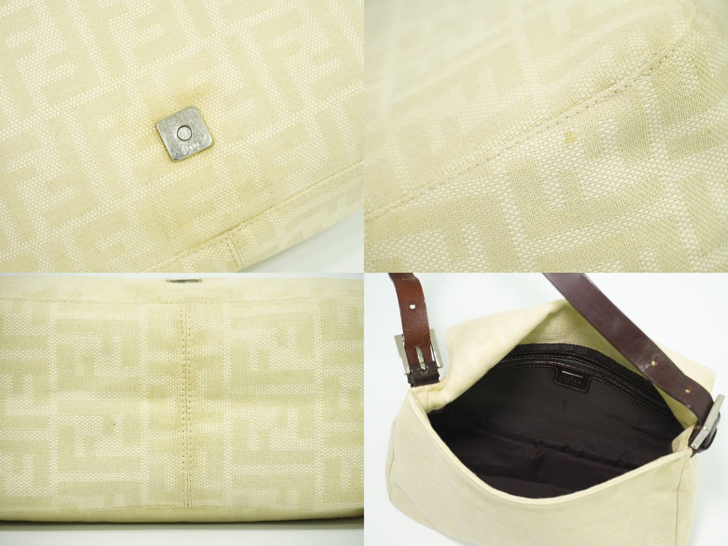 FENDI ズッカ マンマバケット ショルダーバッグ ベージュ 26325