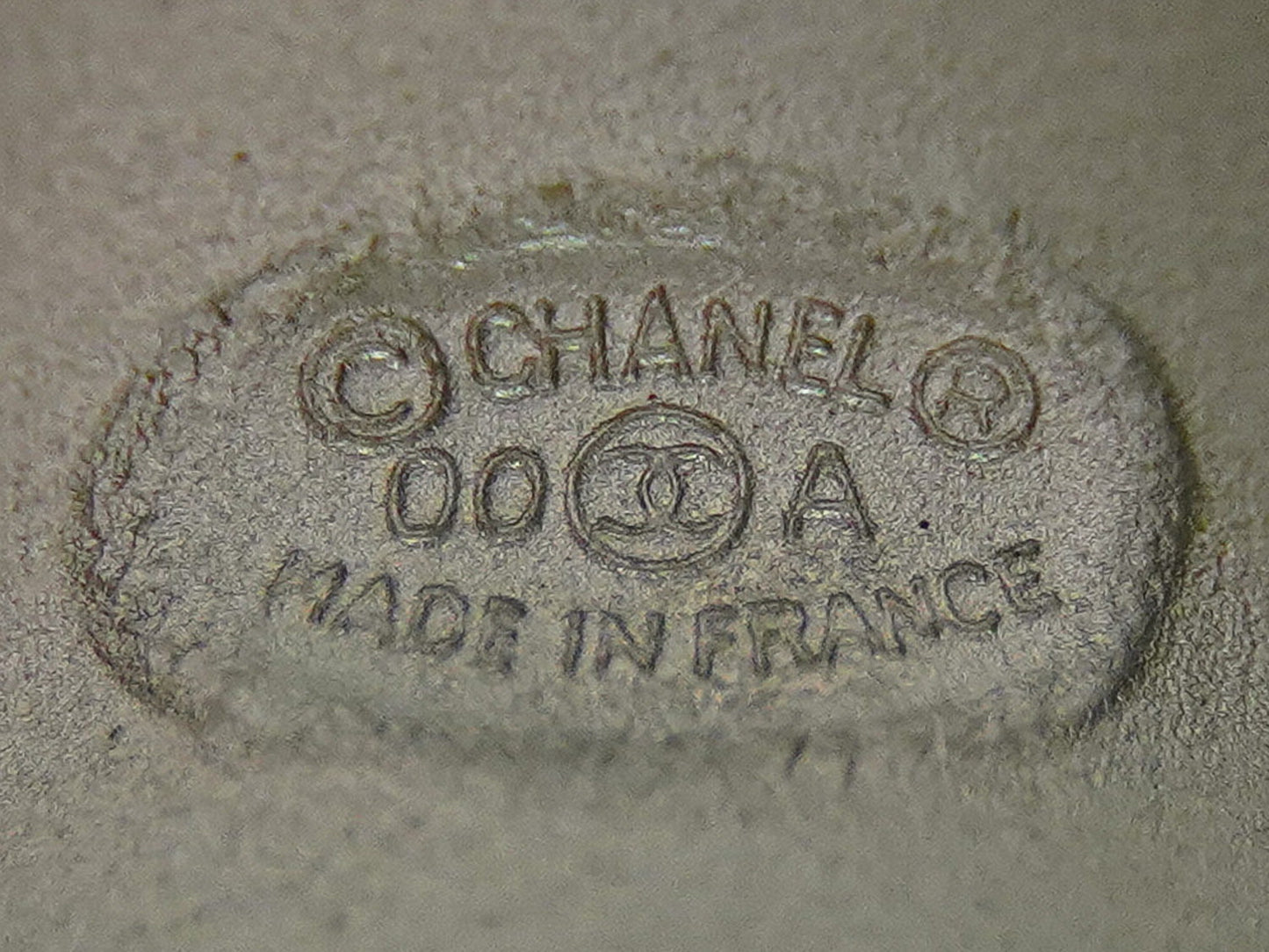 CHANEL ロゴ ラインストーン リング 13号 メタル ブラック