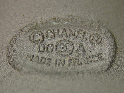 CHANEL ロゴ ラインストーン リング 13号 メタル ブラック
