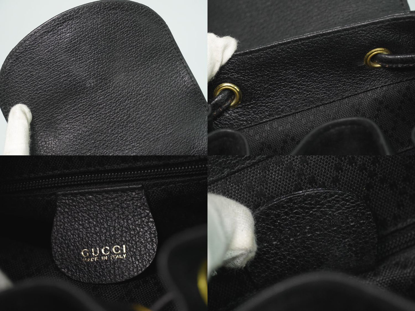 GUCCI バンブー ミニ リュックサック ブラック