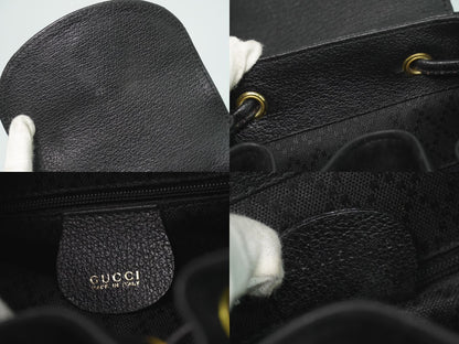 GUCCI バンブー ミニ リュックサック ブラック