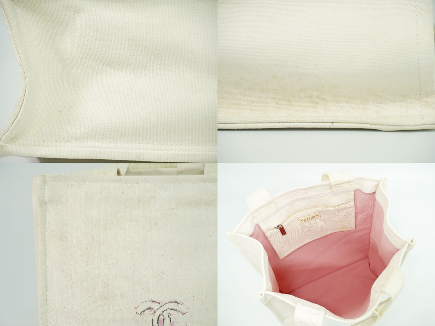 CHANEL ココマーク マイアミ クルーズライン トートバッグ ホワイト