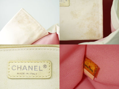 CHANEL ココマーク マイアミ クルーズライン トートバッグ ホワイト