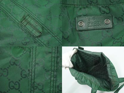 GUCCI GGナイロン エコバッグ グリーン 223669