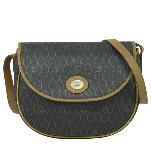 Christian Dior ハニカム柄 ショルダーバッグ ブラック