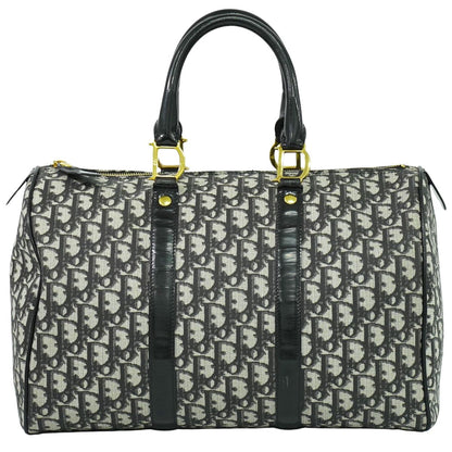 Christian Dior トロッター ボストンバッグ ブラック ホワイト