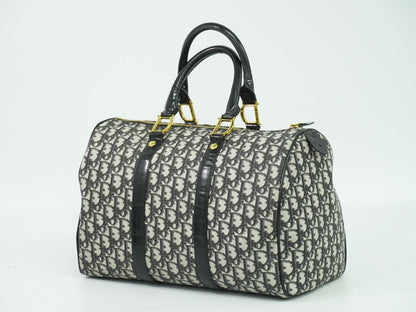 Christian Dior トロッター ボストンバッグ ブラック ホワイト