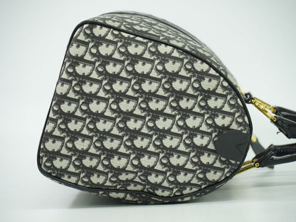Christian Dior トロッター ボストンバッグ ブラック ホワイト