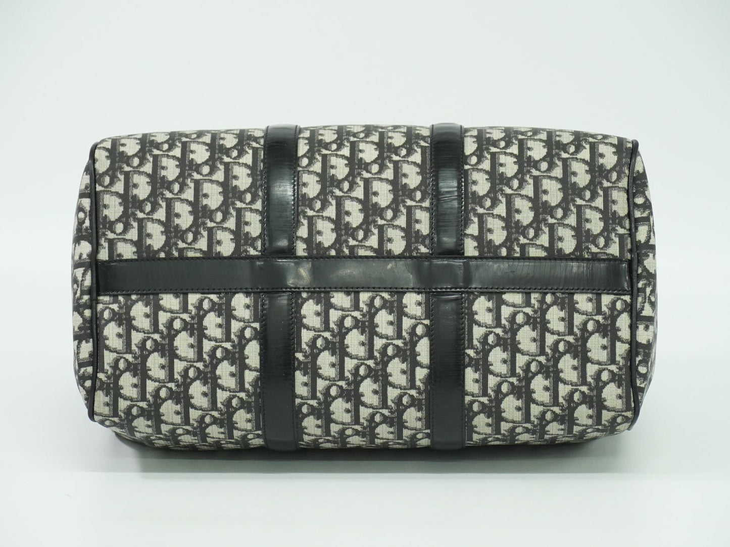 Christian Dior トロッター ボストンバッグ ブラック ホワイト