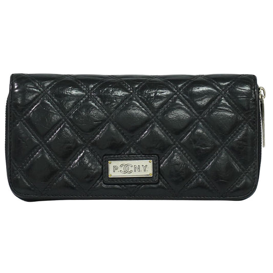 CHANEL パリ ニューヨークライン マトラッセ 長財布 ブラック