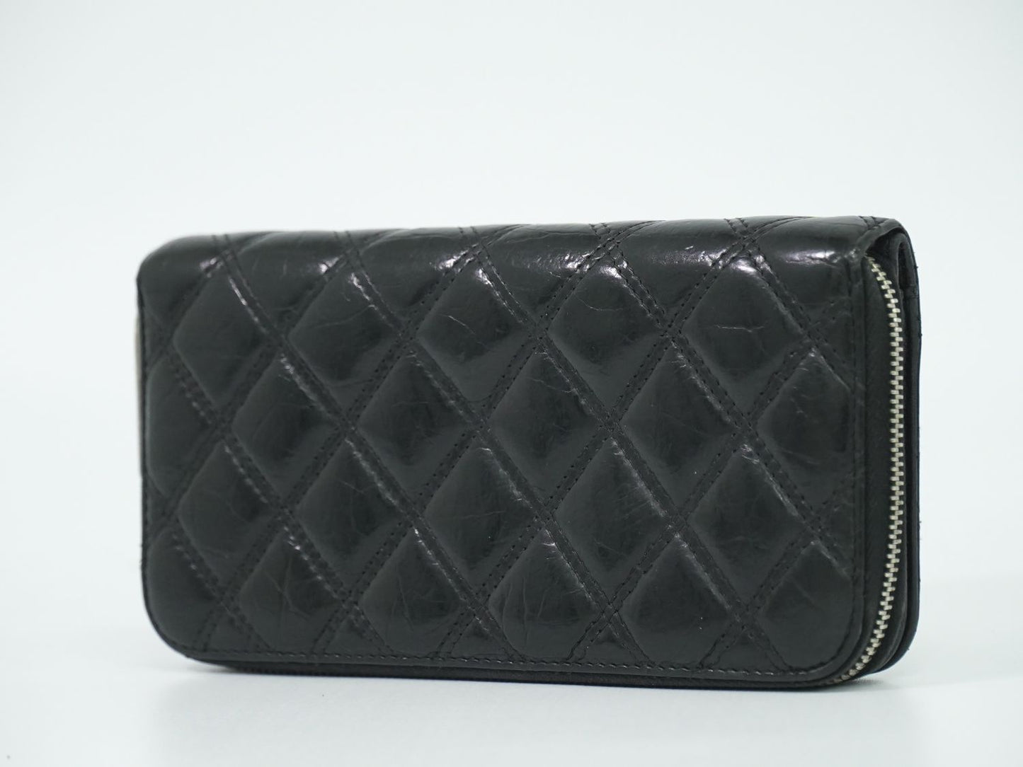 CHANEL パリ ニューヨークライン マトラッセ 長財布 ブラック