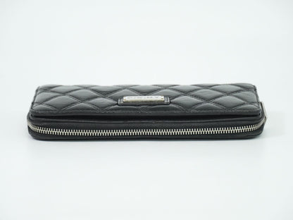 CHANEL パリ ニューヨークライン マトラッセ 長財布 ブラック