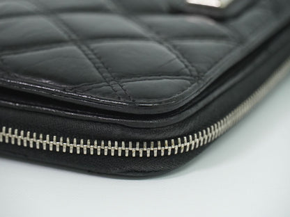 CHANEL パリ ニューヨークライン マトラッセ 長財布 ブラック