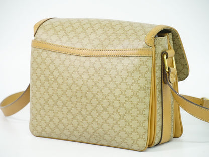CELINE マカダム ショルダーバッグ ベージュ