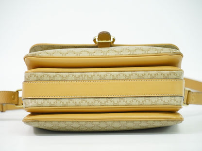 CELINE マカダム ショルダーバッグ ベージュ