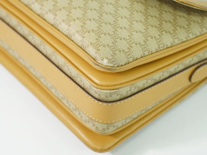 CELINE マカダム ショルダーバッグ ベージュ