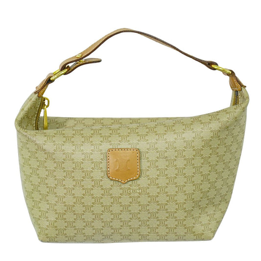 CELINE マカダム ハンドバッグ ベージュ