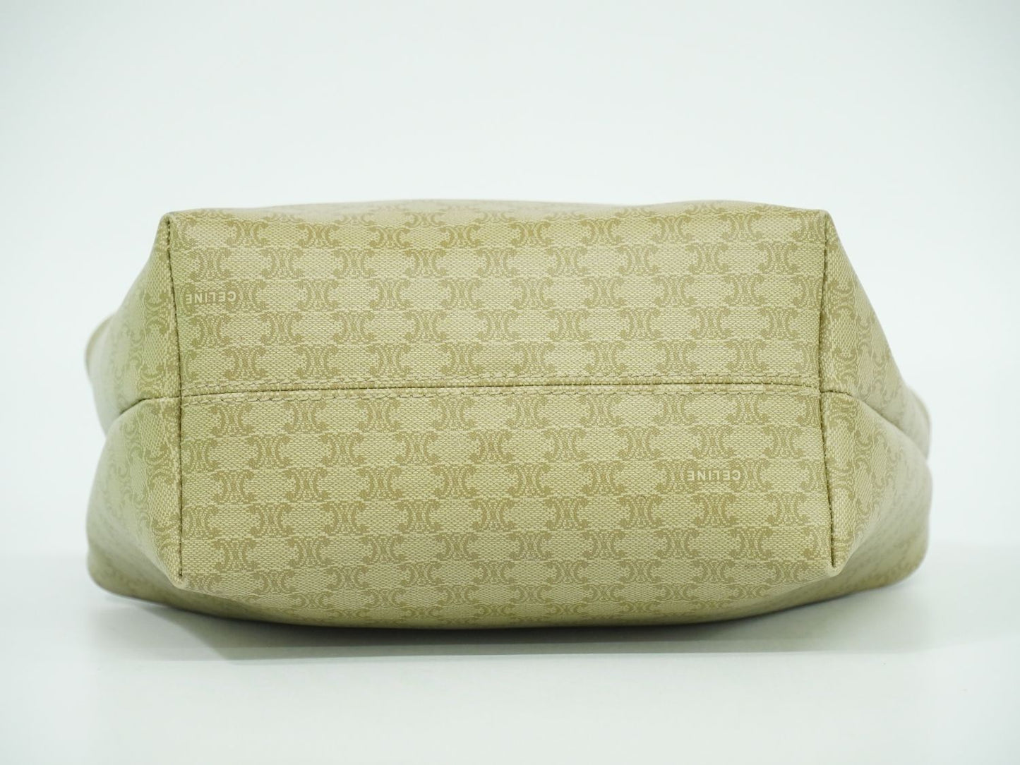 CELINE マカダム ハンドバッグ ベージュ