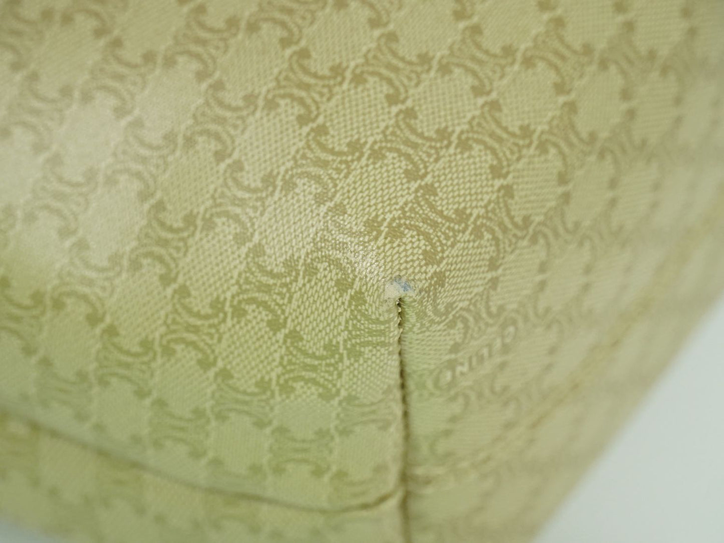 CELINE マカダム ハンドバッグ ベージュ